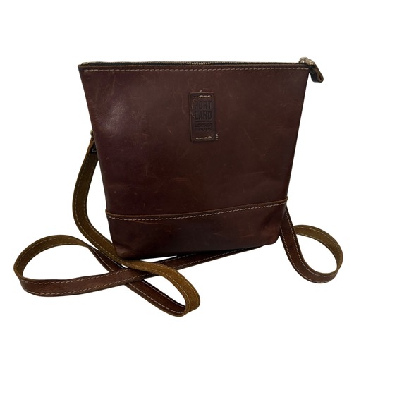 portland leather goods Handbags - Portland Leather Goods Crossbody Bag Womens Small Brown Leather Zip Top